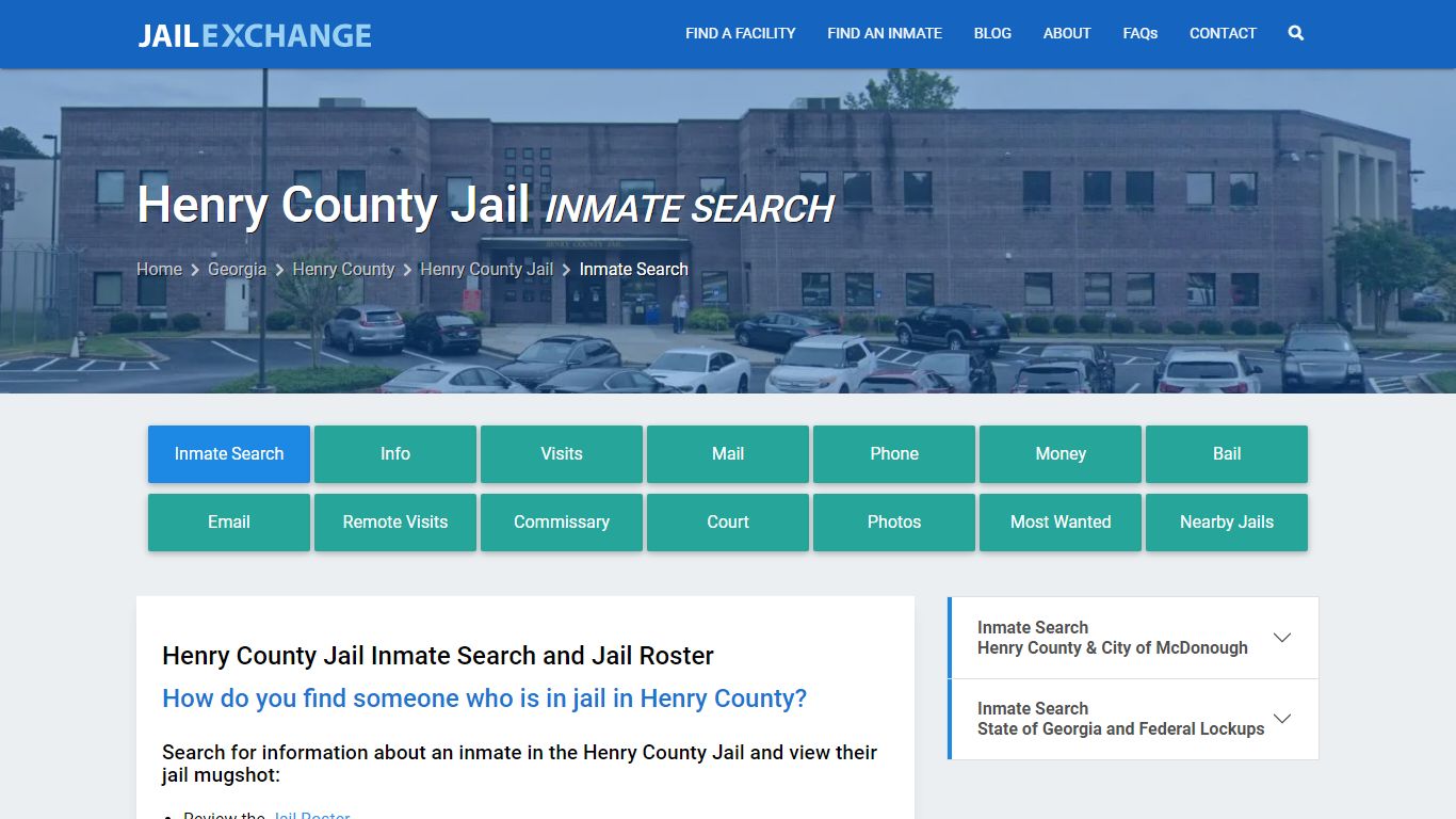 Inmate Search: Roster & Mugshots - Henry County Jail, GA