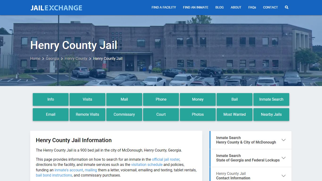 Henry County Jail, GA Inmate Search, Information